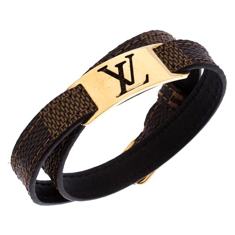 louis vuitton bracelet gold leather